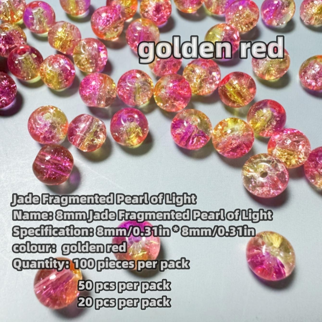 8mm Glass Bead (100pcs/set), Premium Glass Beads, Colorful Faux Crystal Bead, DIY Jewelry Making Supplies For Necklace Bracelet Earrings & Phone Bag Pendant, Diy Beading Accessories