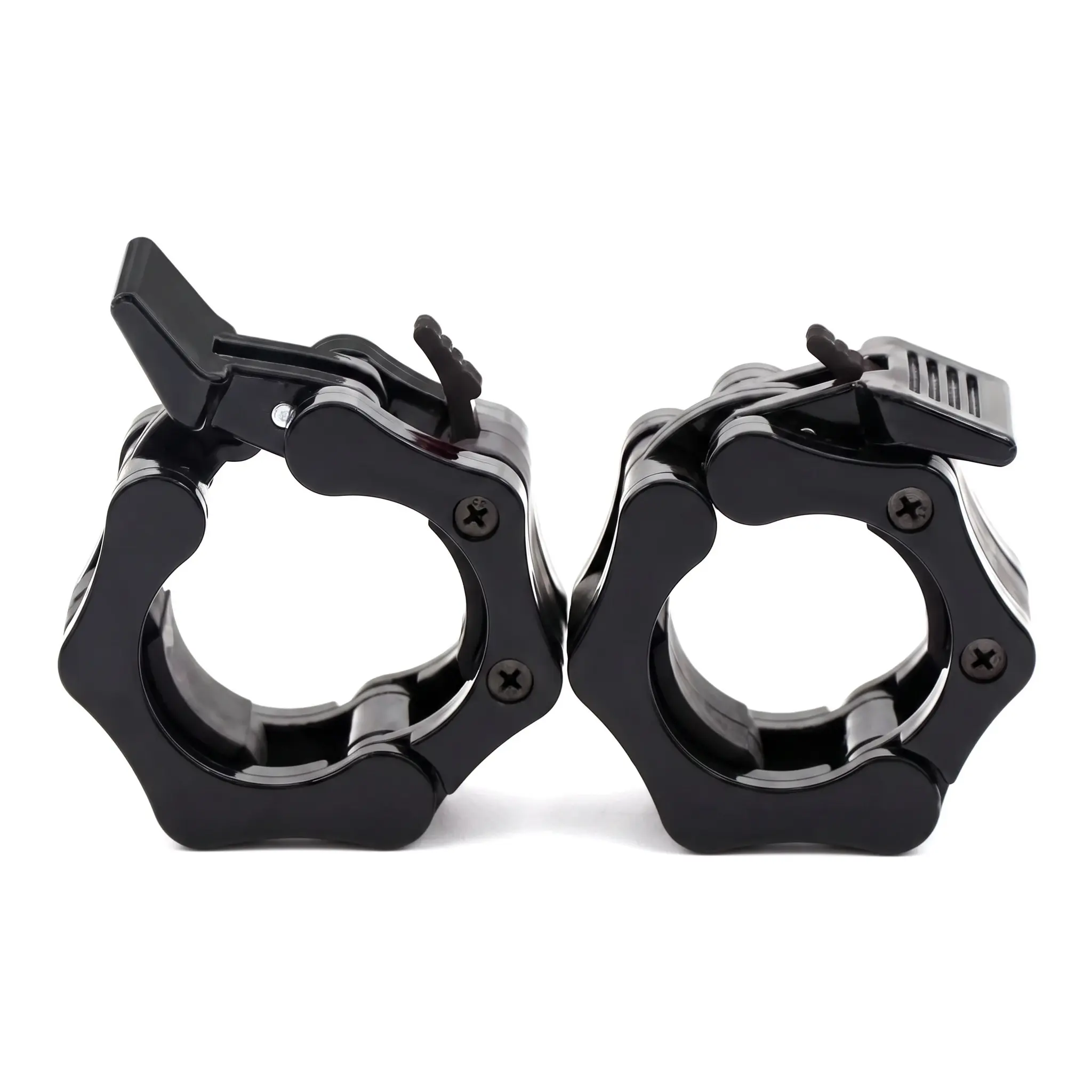 Secure Grip Barbell Clamps for Olympic Bars Quick Release Gym Collars Non Slip Weight Plate Locks Scratch Resistant Dumbbell Clips 2 Inch Durable Workout Essentials for Heavy Lifting Sessions