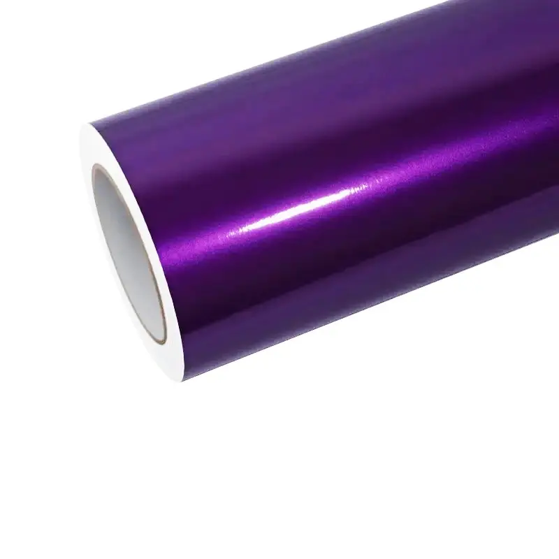 Ultra Glossy Amber Purple Glitter Metallic Vinyl Wrap Film Roll With Air Release Self Adhesive Car Motorcycle DIY Decal Sticker Car Decals