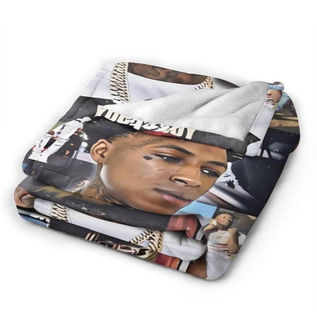 YoungBoy Never Broke Again Funny Blanket Suitable for Sofa Bedroom Car Soft Air Conditioning Blanket etc. Suitable for all seasons Applies to Super Soft Decorative Sofa/Sofa/Dedroom  Soft, lightweight and breathable