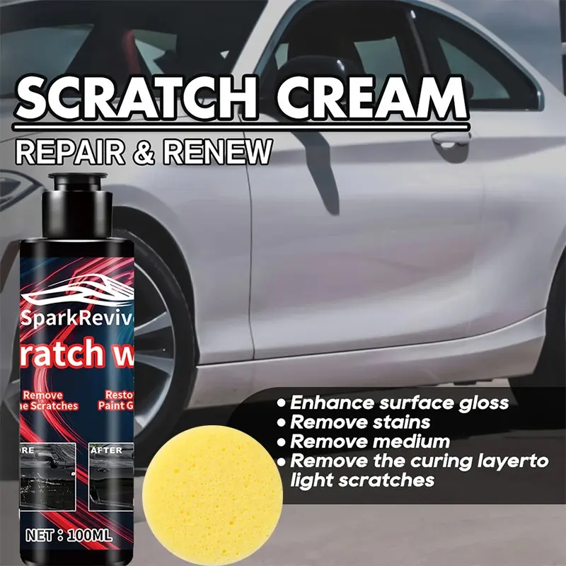 100ml Car Scratch Repair Wax, Remove Fine Scratches and Swirl Marks, Restore Original Paint Gloss, Auto Paint Polishing Maintenance Wax for Vehicles, Car Scratch Repair Paste