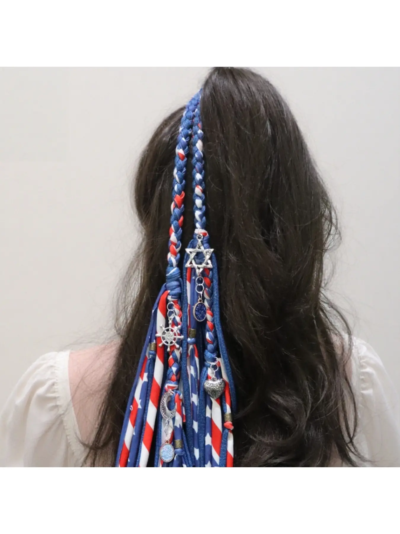 Hand-woven colorful dreadlock headband, women's hair tie, bohemian retro hip-hop, European and American cross-border hair tie