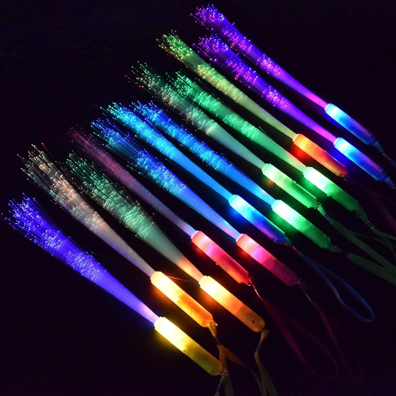 12pcs Glow Sticks Party Supplies, 3 Modes Colorful Flashing LED Light Up Glow Wands Sticks for Party Favorsfidget toys