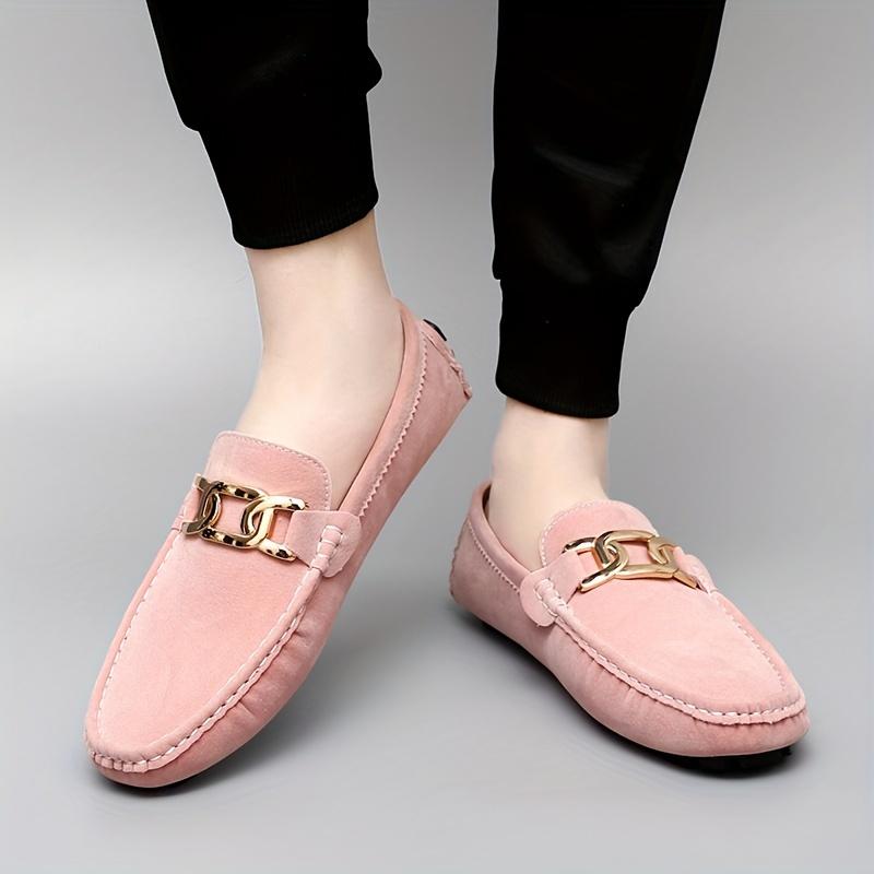 [Microfiber Fashion Loafers] Non-Slip Durable Microfiber Synthetic Upper Fashion Loafers| Rubber Sole, Casual Slip-On Shoes for Men and Women - Solid Color, All-Season Wear
