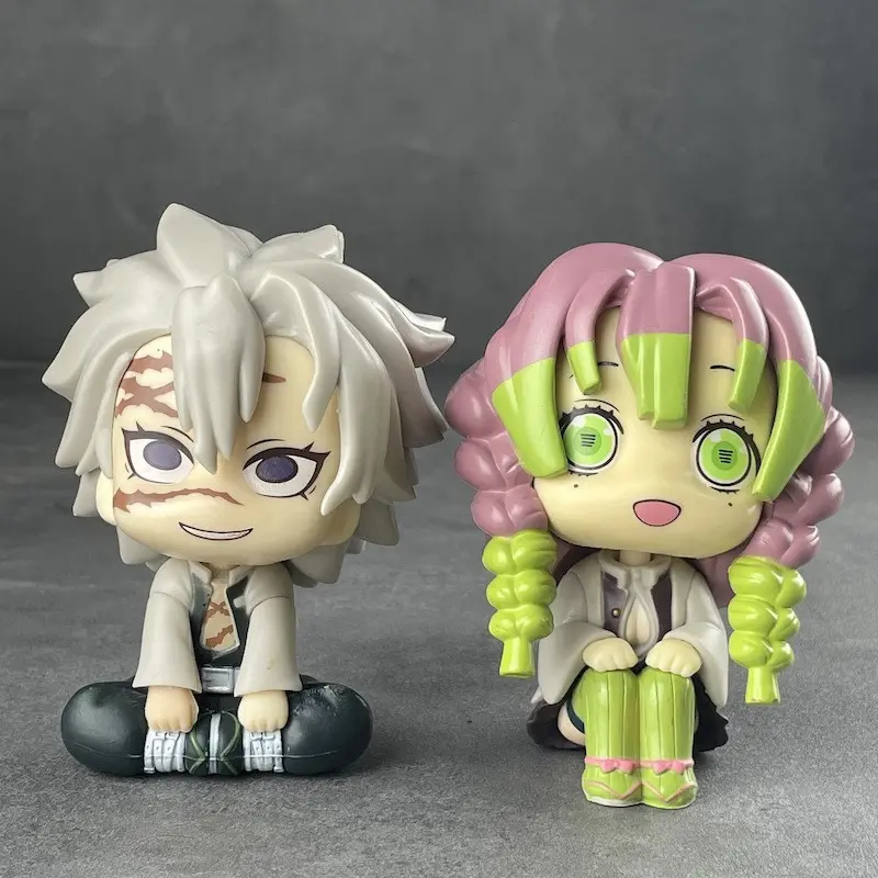 Demon Slayer Figure Set Featuring Himejima Muzan & Shion Kurogane, Q-Style Wind Pillar Love Column Collectible Models