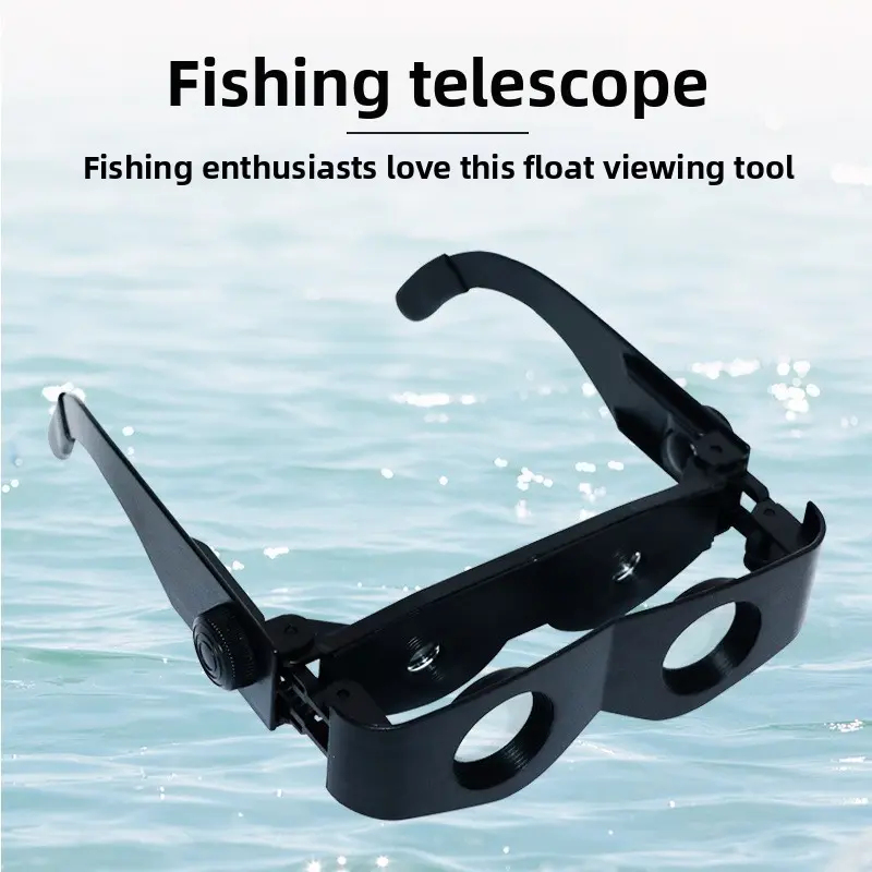 Hands-Free Fishing Magnifying Binocular Glasses, Fishing Float Observation Eyeglasses, Long Distance View Spectacles for Pond Fishing, Outdoor Travel Sightseeing