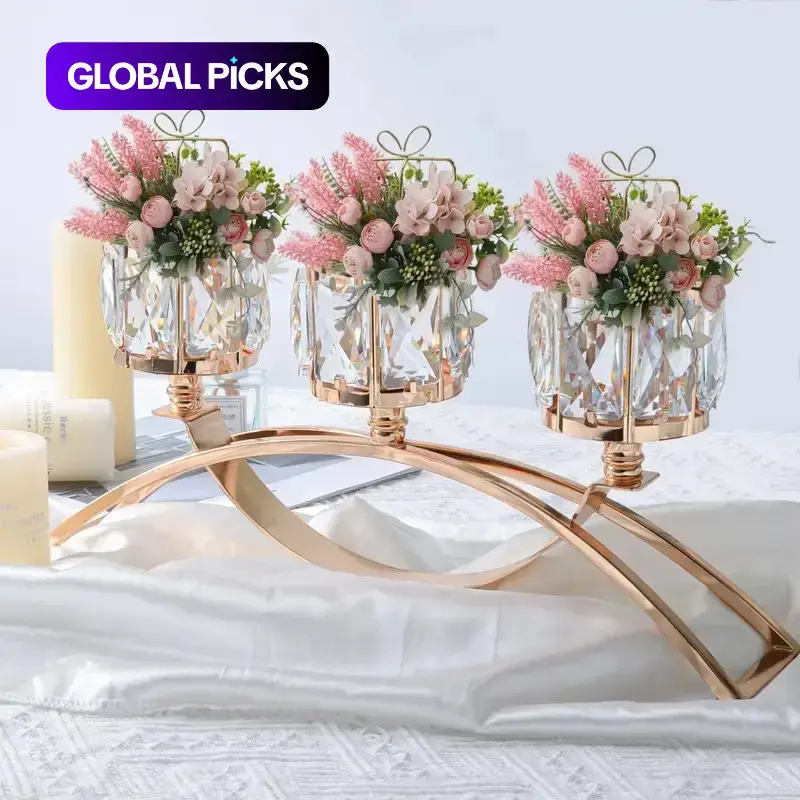 Crystal Bowl Tealight Candelabra Votive Candle Stand, Elegant Tea Light Holder for Weddings & Events, Durable Design Ideal for Home Décor, Home Decor, Gift, Vintage Candle Stand, Home Decoration #GLOBAL PICKS