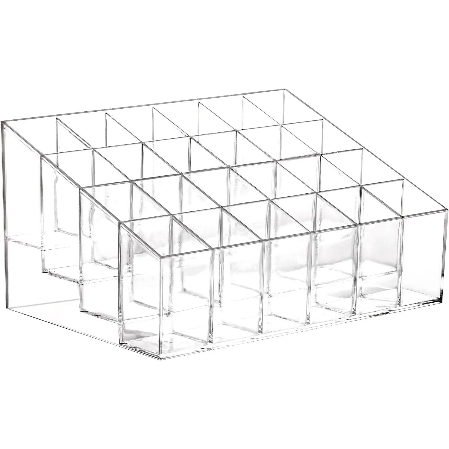 Lipstick Holder, 24 Slots Clear Lipstick Organizer  Lipgloss Storage Display, Small