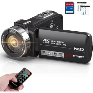 Camcorder Video Camera 4K Ultra 44MP Vlogging Camera for YouTube 18X Digital Zoom Camcorder Recorder 3.0" LCD Screen IR Night Vision with Remote Control, 32GB SD Card, 2