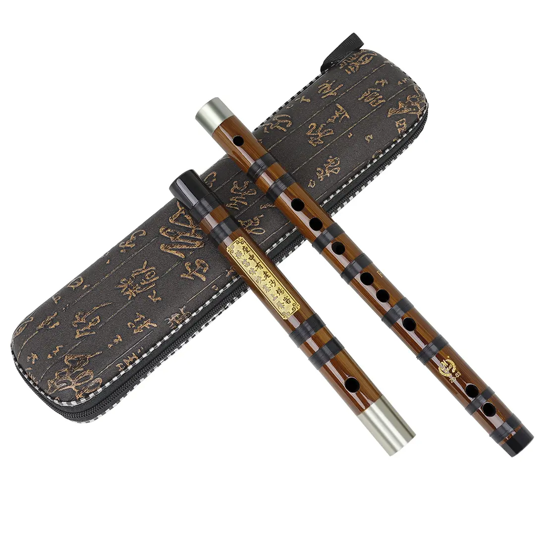 Elegant Bamboo Flute with Fabric Case, C/d/e/f/g Tuning, Durable for Beginners, Perfect for Quiet Moments, Unique Musical Instrument