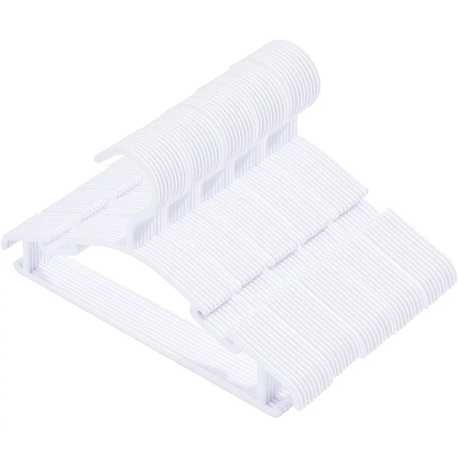 50 Pack White   Closet Hangers,  Hangers,  Hangers, Non-Slip Laundry  Pant & Coat Hangers for  Clothes, Ultra-Thin Plastic Hangers for Girls Boys
