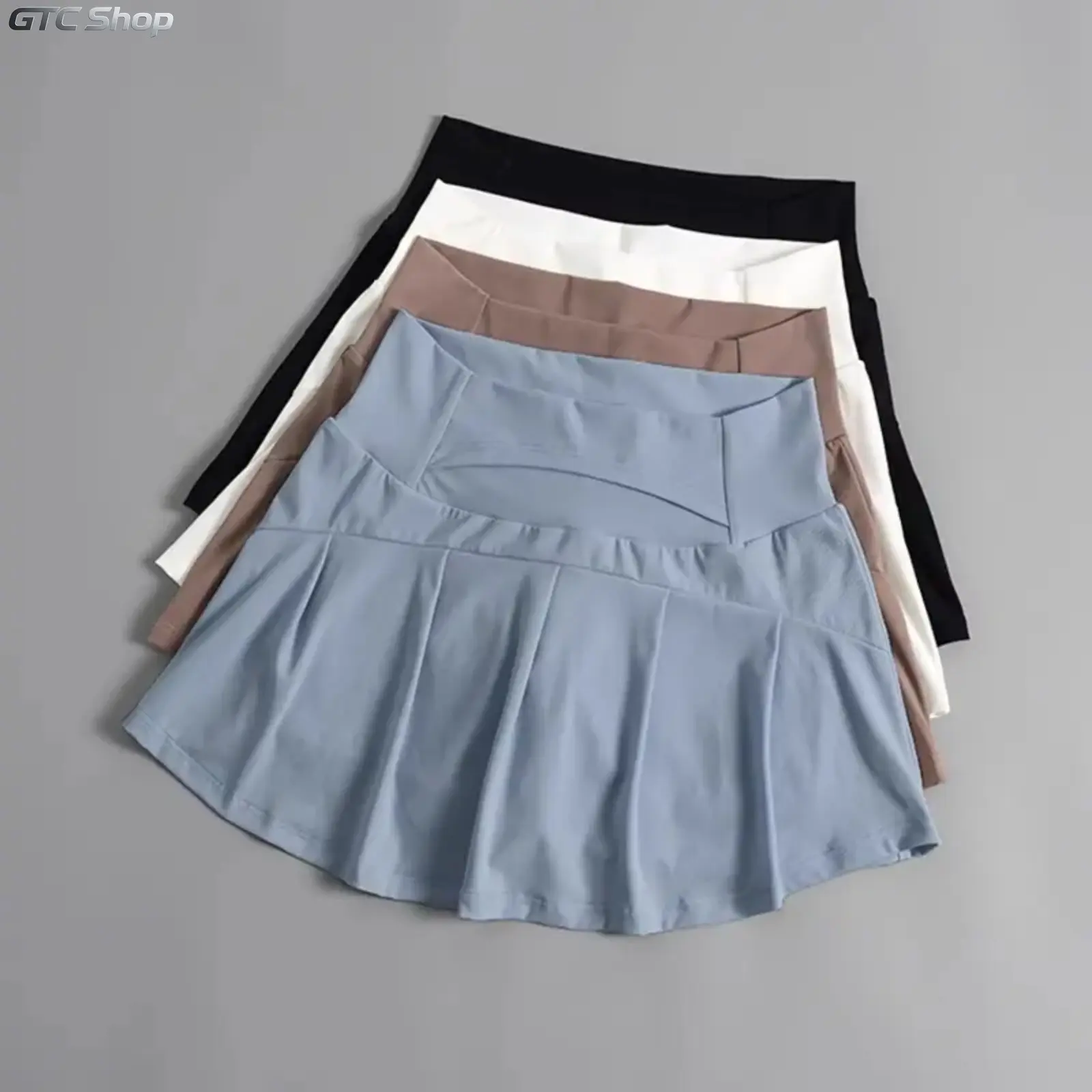 Women's High Waisted Pleated Tennis Skort with Built-in Shorts, Sporty Chic Athletic Activewear, Lightweight Sports Skirt for Running, Yoga, Daily Casual & Outdoor Activities, One Size
