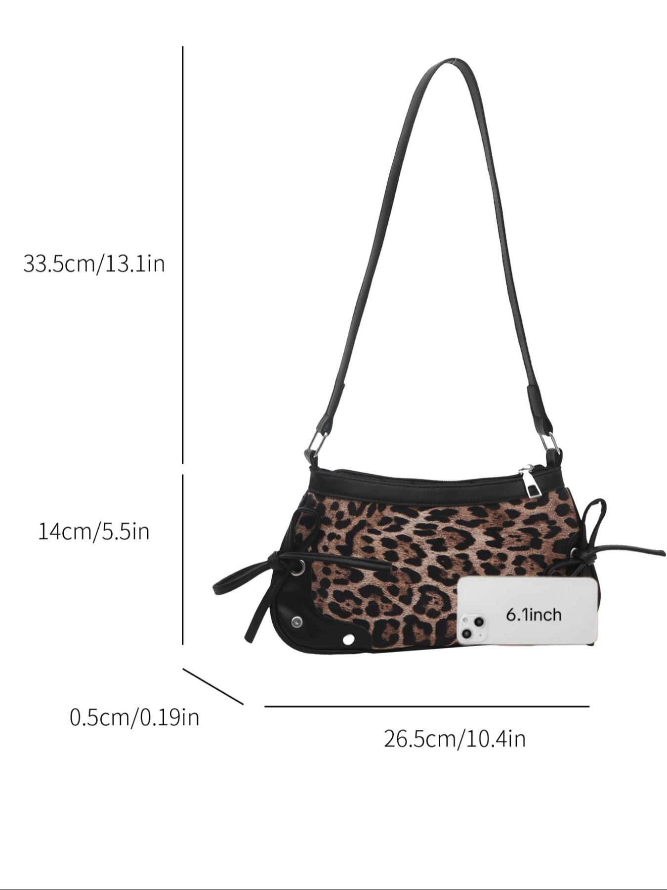 Women's Fashion Leopard Print Crossbody Bag, Casual Versatile Shoulder Bag for Daily Used, Trendy All-match Commuter Bag, Girl Fashionable Shopping Bag, Crossbody Messenger Bag