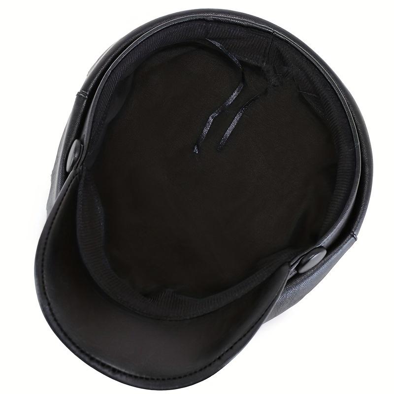 1 Women's PU Leather Navy Beret