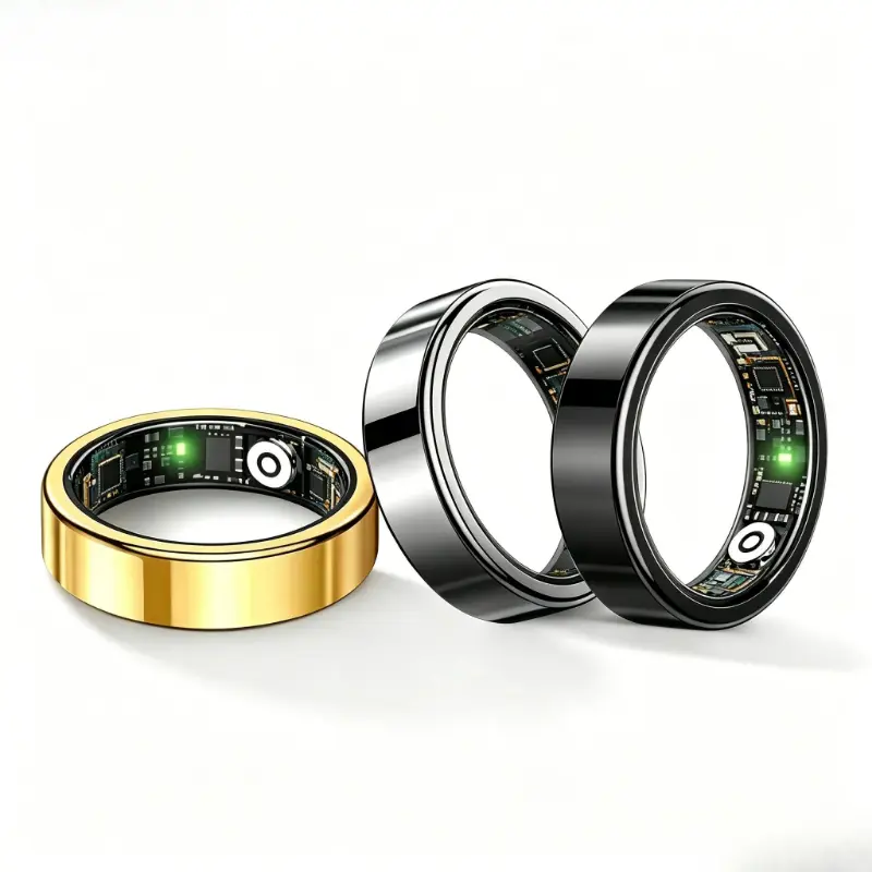 Waterproof Smart Ring with Long Battery Life, 24H Heart Rate Activity Tracker & Gesture Control, Fitness Health Monitoring Ring Sync Data to Phone for Men Women Fitness & Wellness Lovers