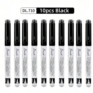 10-Pack Acrylic Paint Pens, Water-Based Markers, Soft Tips, Ideal for Fabric, Canvas, Stone, Glass, Wood, Paper, DIY Crafts, School Supplies