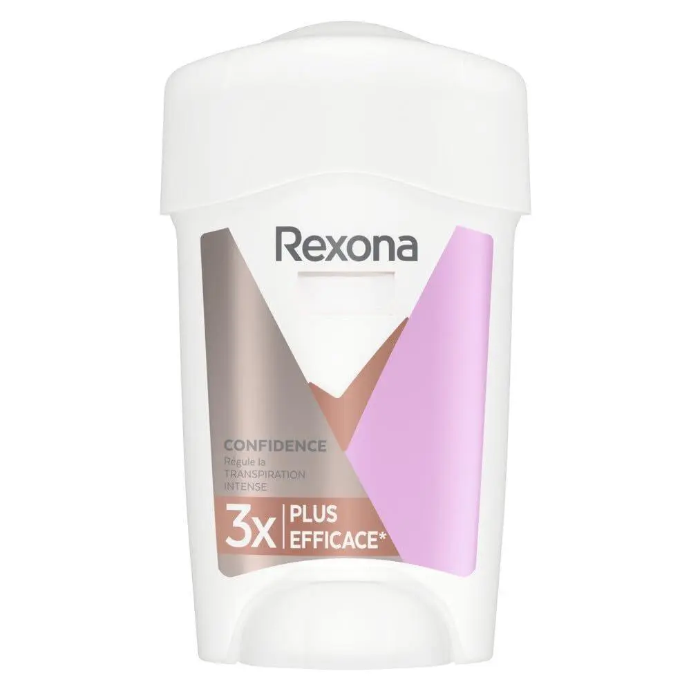 Rexona Maximum Protection Antiperspirant Cream Confidence 45mL - 3X Plus Efficacy for Intense Sweating Defense+ Technology