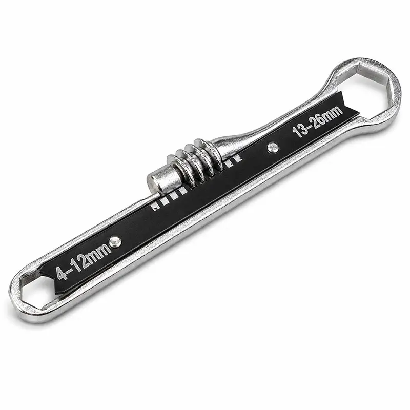 Adjustable Heavy Duty Wrench 4-12mm/13-26mm, Dual Head Adjustable Size, Spiral Design, Smooth Adjustment, Suitable for Various Nuts, Professional Repair Tool
