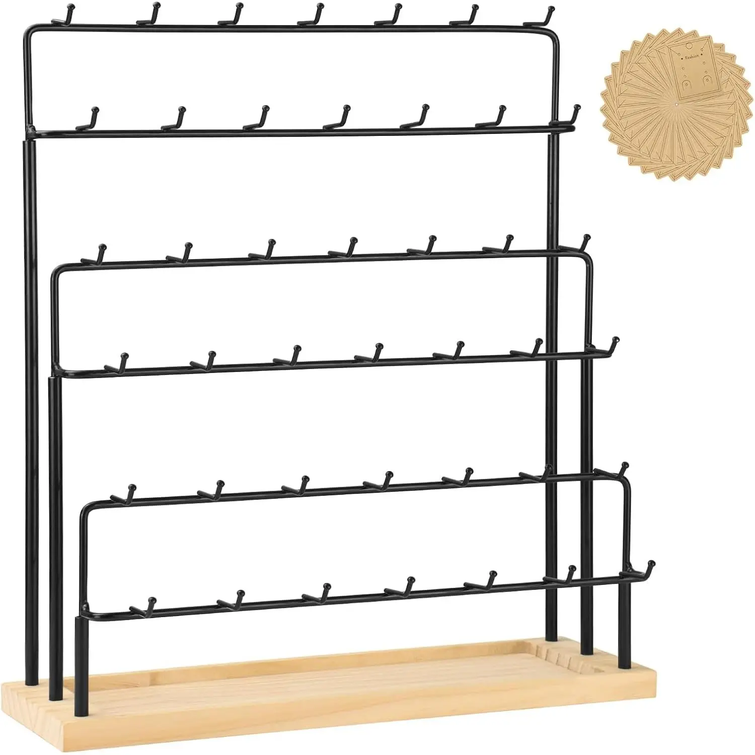 Earring Display for Vendors 6 Tier 42 Hooks  Earring Display Rack Holder for Earings Necklaces Rings Bracelets Keychains