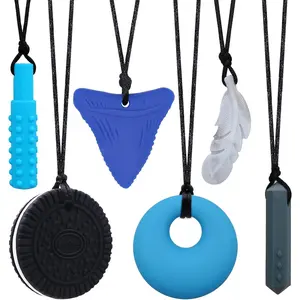 Chew Necklaces for Sensory Kids, Sensory Toys for Kids with Autism, ADHD, SPD, Chewing, Autism Sensory Products Reduce Adult Anxiety Fidgetingfidget toys