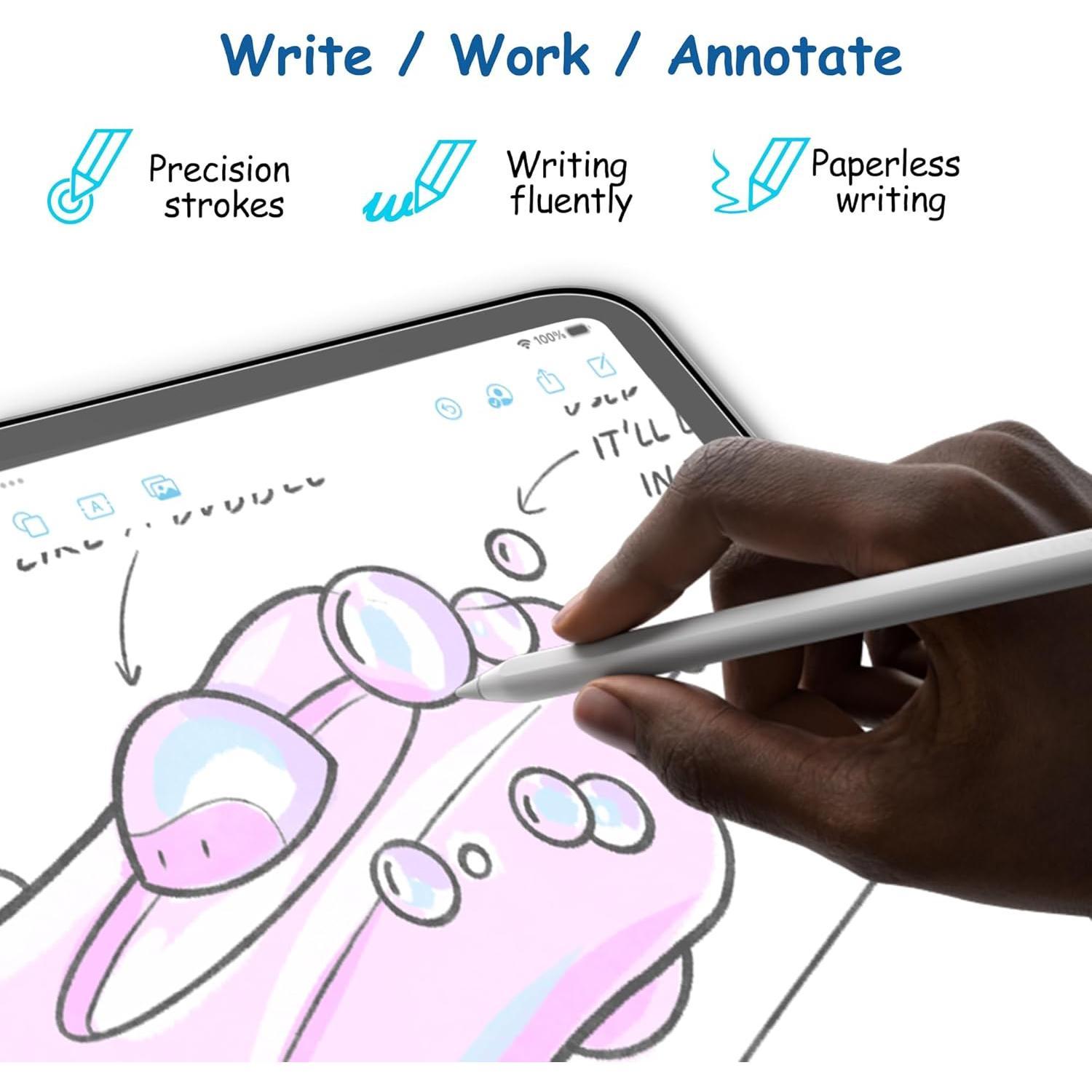 [2 PACK] Paper Screen Protector for iPad 9th/8th/7th Generation (10.2 Inch, 2021/2020/2019), Matte PET Film for iPad 10.2, Write and Draw Like on Paper, Anti Glare Screen Protector