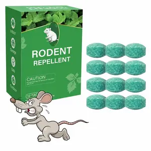 12-Pack Mouse Rat Repellent Balls Peppermint & Lemon Oil Effective Pest Control Sturdy Multi-Functional Deters Squirrels Rats Safe Long-Lasting Strong Scent rodent insect deterrent indoor outdoor home garage