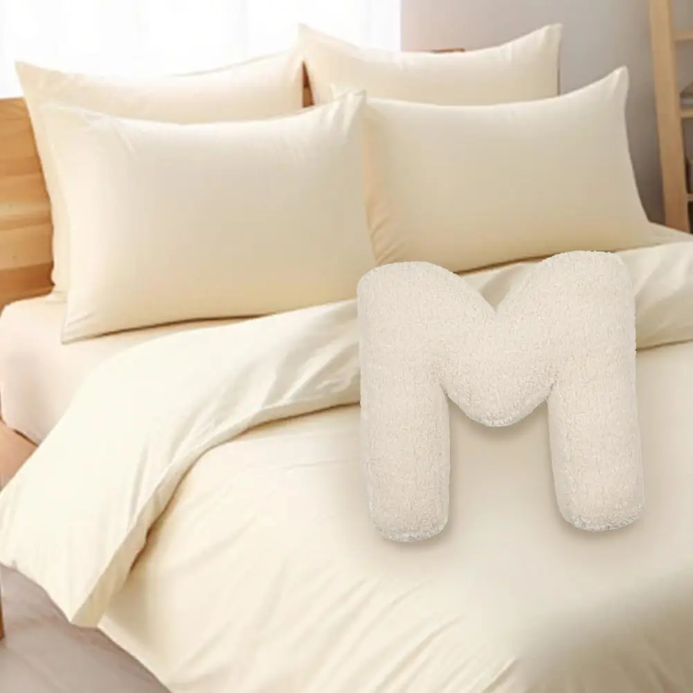 Soft Initial Letter Plush Pillow - Bed Decorative Pillows with PP Cotton Filling, 15.7x13.7x3.9in A-Z Set for Bedroom Decor, Nursery Kids, Couch, Car Home Supplies