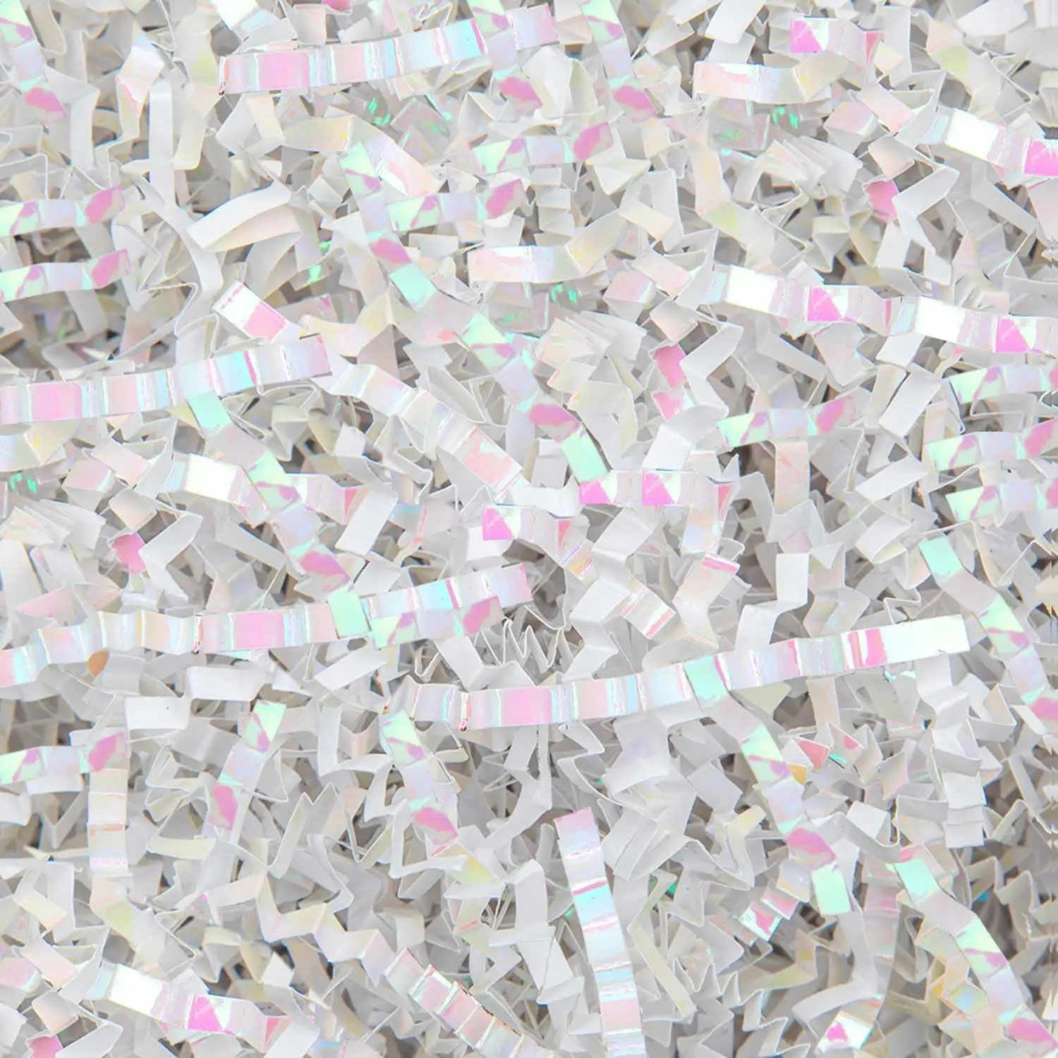 8.5oz Crinkle Paper Filler,  Baskets  Boxes Crafts Shredded Cut Paper Packaging Decorative Stuffing & Cushioning Confetti for Easter Birthday Wedding Party Favor  White