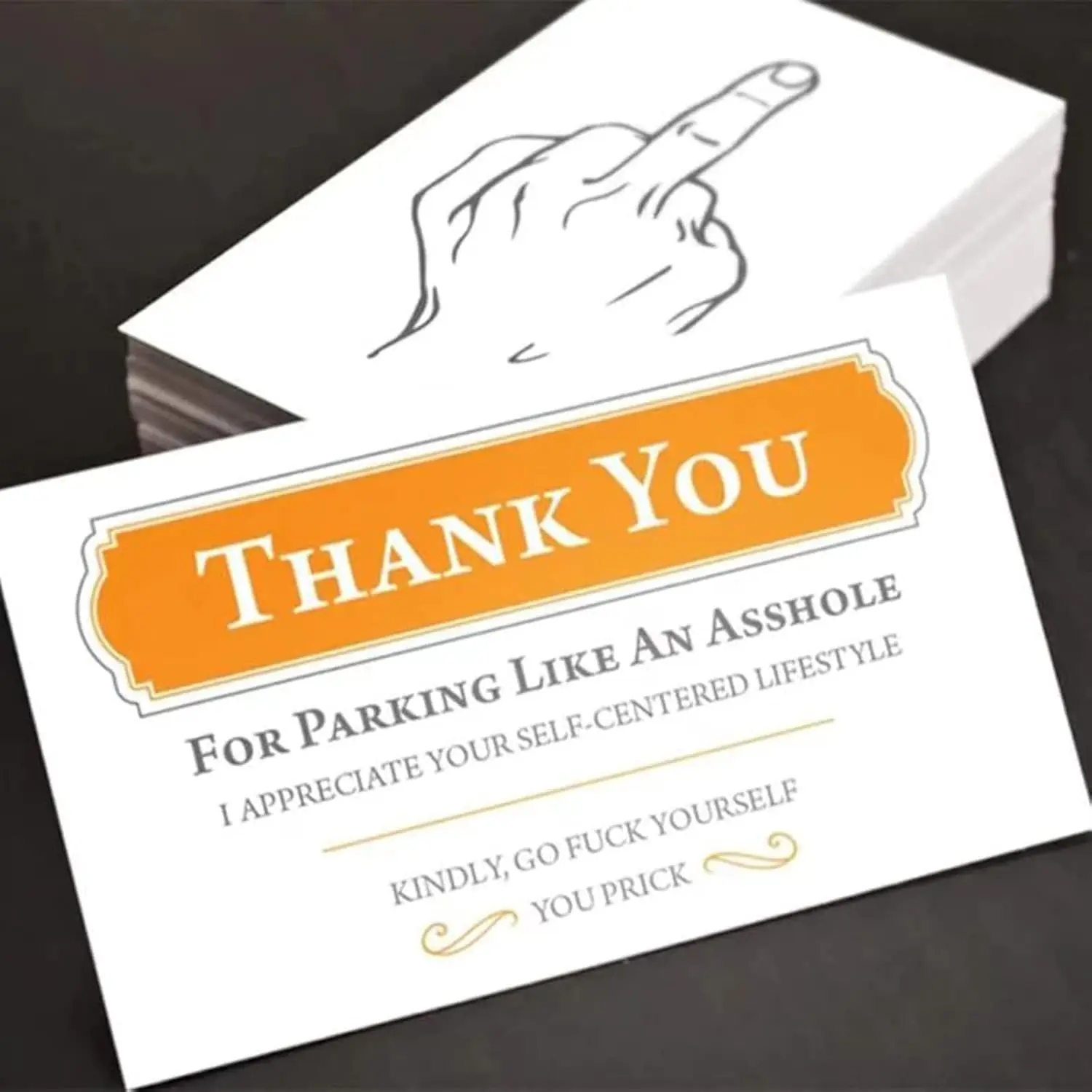 Bad Parking Violation Stickers Funny Parking Skill Warning Sign Cards Double-Sided Printing Cards Thank You for Parking Reminder Notes