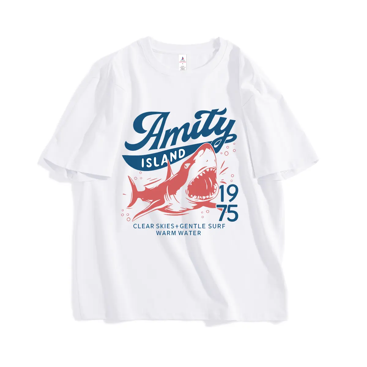 Jaws Amity Island 1975 Unisex Tee, Lightweight clothing, Movie Inspired Gift T-Shirt for Film Buffs, Retro Summer Shirt, Vintage Beach Tee