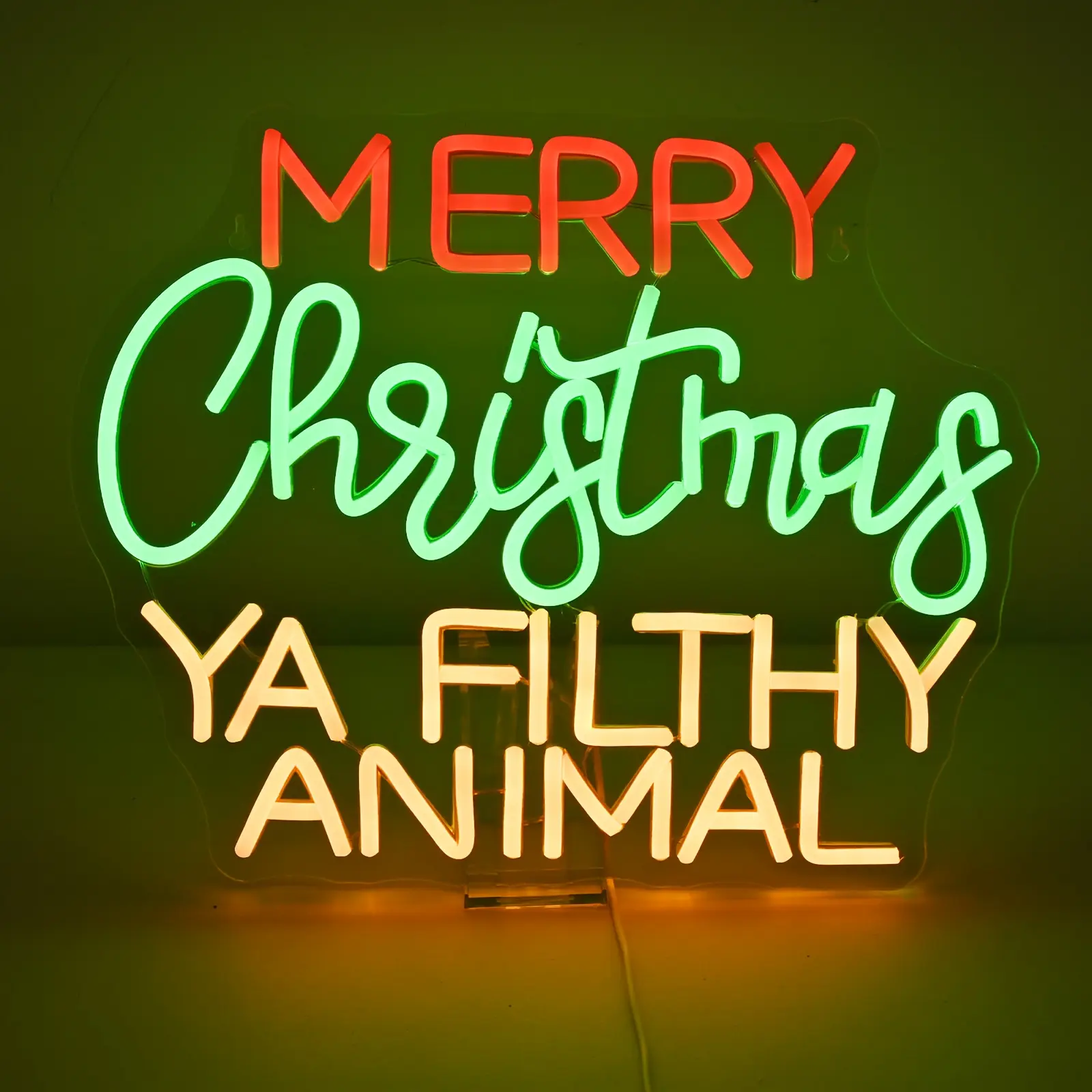Adjustable Christmas Joy Neon Sign, Personalized Letter LED Wall Hanging Lamp, USB Powered, Home Office Shop Decor, Holiday Atmosphere