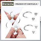 Besteel 12Pcs Septum Rings 16G Daith Earrings Nose Rings Hoop Stainless Steel CZ Opal Cartilage Helix Tragus Earrings Septum Clicker Piercing Jewelry Silver Black Rose Gold Butterfly Beautiful Besteel 12Pcs Septum Rings 16G Daith Earrings Nose Rings Hoop Stainless Steel CZ Opal Cartilage Helix Tragus Earrings Septum Clicker Piercing Jewelry Silver Black Rose Gold Butterfly Beautiful