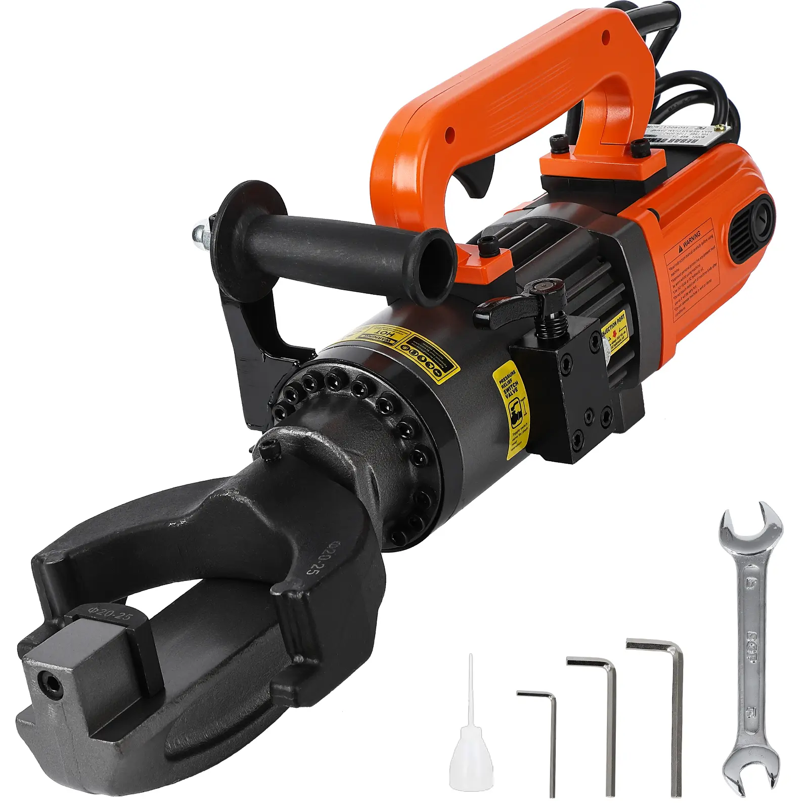 Garvee 110V Electric Hydraulic Steel Bar Bender, 1200W/1500W Handheld Portable Rebar Bending Machine, 0–130° Adjustable Bending Angle, Bends Up to 7/8in(22mm) & 1in(25mm) Steel Bar, Rebar & Copper Rod