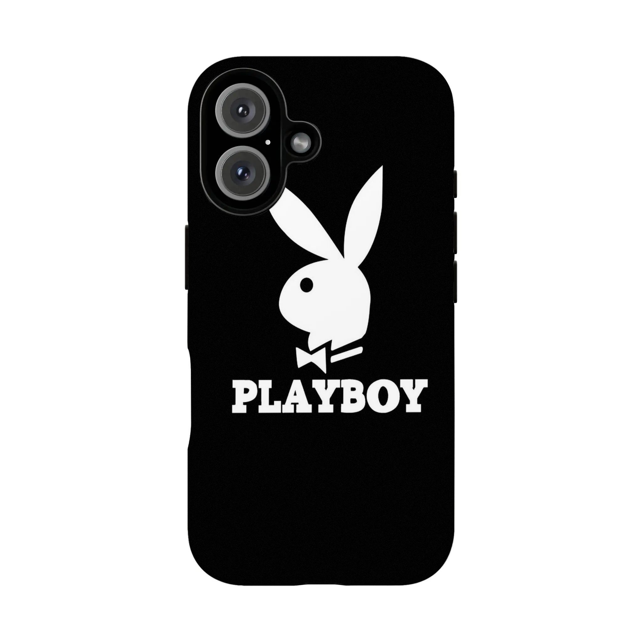 Stylish Playboy Bunny Dual-Layer "Film-Style" Phone Case — Compatible with iPhone 12, 13, 14, 15, 16, and 17 Series. Dual-Layer Structure: Features a slim, lightweight hard shell paired with a premium, fade-resistant printed finish.