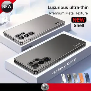 For Samsung Galaxy S26 S24 S25 Ultra, New Aluminum Frame Metal Ultra Thin Phone Case, High end business phone case, Matte PC Back Cover, Free Screen Protector