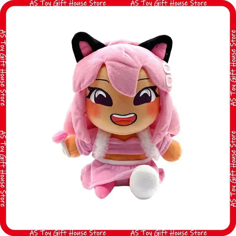 2026 New hot item Roblox Layla Plush Doll Pink Cat Ear Soft Stuffed Plushie Youtube Influencer 24Cm 170G Birthday Holiday Gift For Game Fans