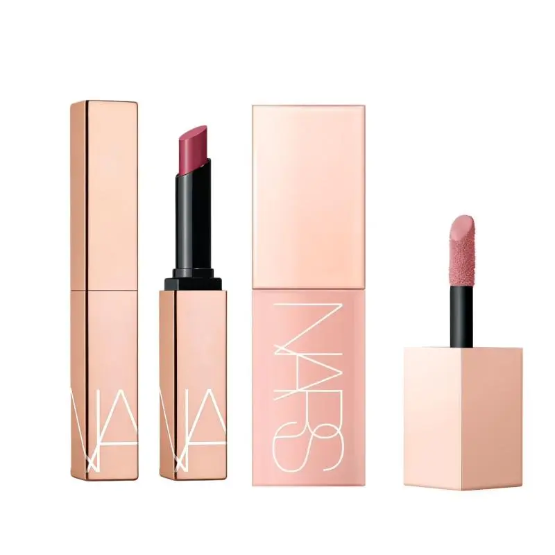 NARS Little Pink Gold Blush Makeup Sets Easy to Blend Complexion Liquid Blush 7ml+Mini Pink Gold Lipstick 1.5g