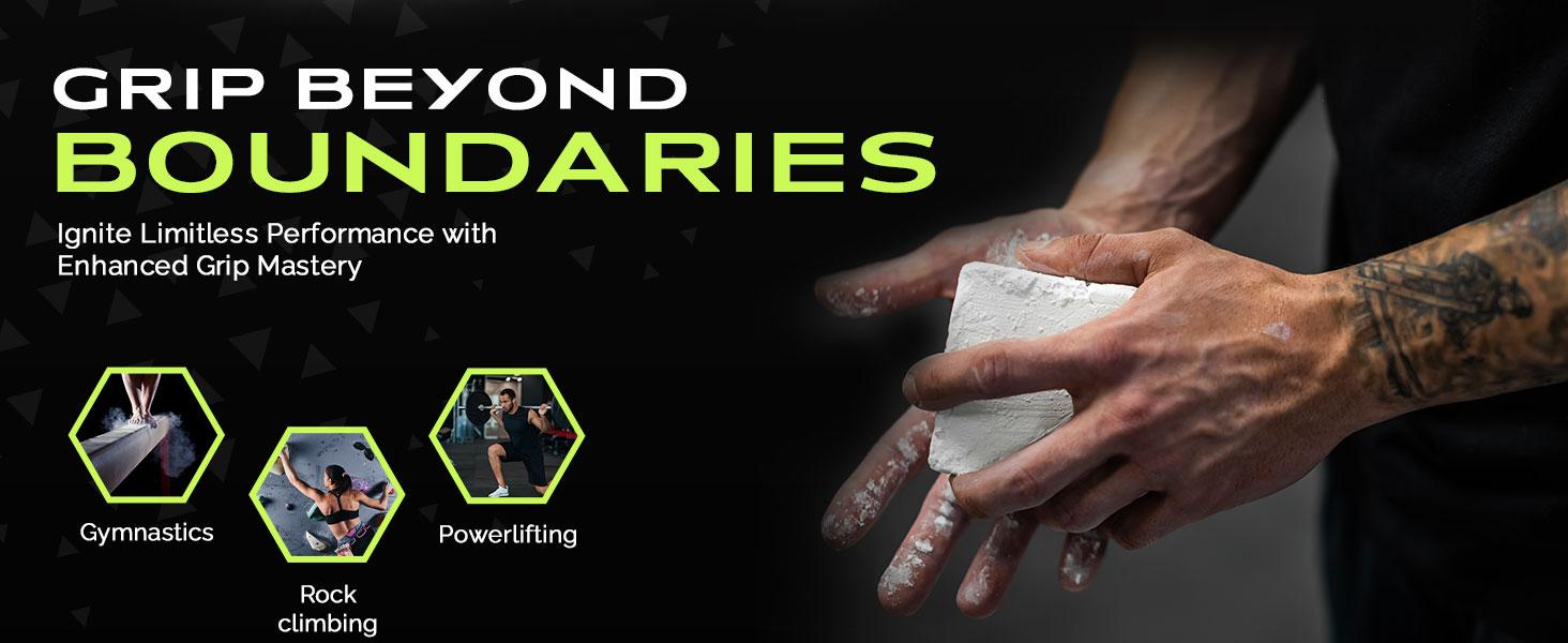 AGS Rage Fitness Premium Gym Chalk, Pure Magnesium Carbonate Chalk for Excellent Grip, Weightlifting, Gymnastics, Rock Climbing - Block Chalk 1 LB