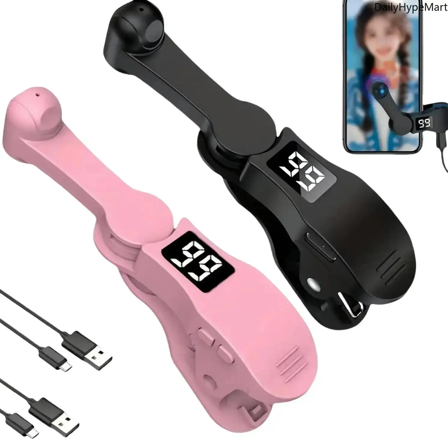 USB Powered Auto Clicker with Digital Display, 180° Rotatable Silent Screen Tapper, Physical Accessories for Mobile Gaming & Live Broadcasts, Cellphone, Button, Functional Tool