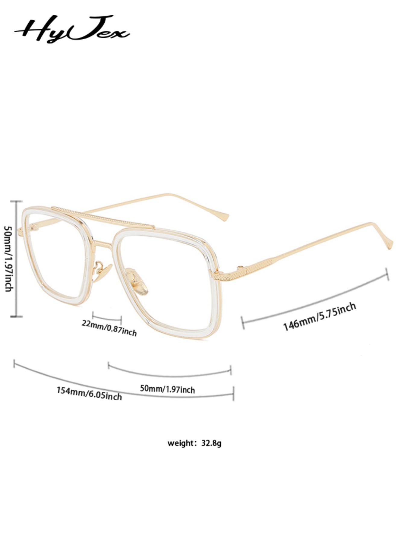 Minimalist Elegant Aviator Eyeglasses for Everyday Use (1 Pair), Lightweight Durable Glasses, Basic Flat Frame Fashion Eyeglasses for Women & Men, Fashion Eyeglasses for Work, Daily Clothing Decor, Perfect for Student Daily Use