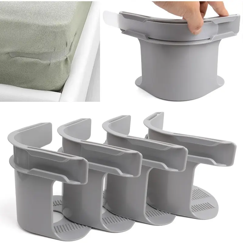 Adjustable bed sheet holder, 4 counting elastic bands, super grip, suitable for all beds, bedding accessories, home decoration, bed sheet grip band, locking bed sheet fastener, Bed Accessory