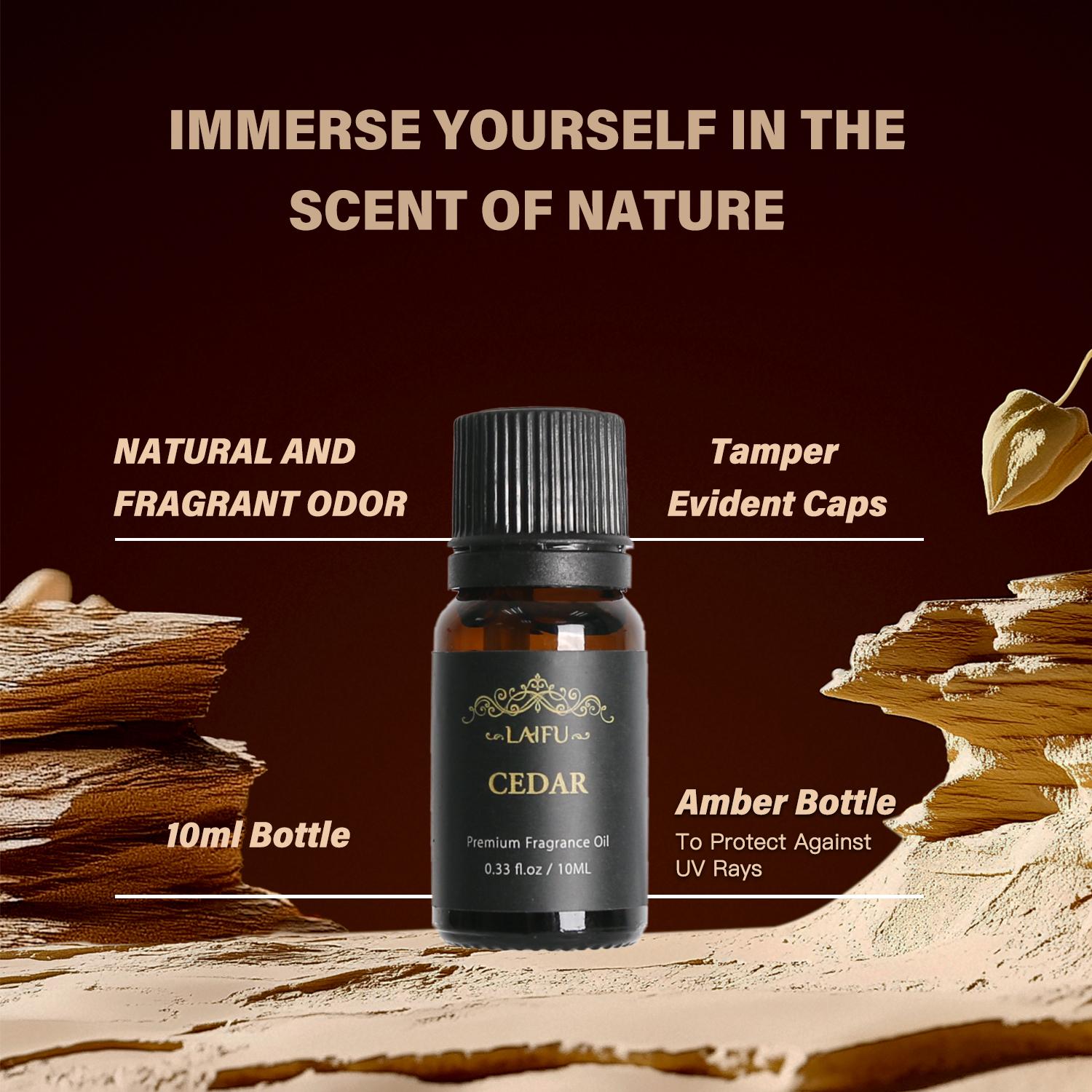 Water Soluble Essential Oils Kit: Sandalwood, Cedarwood, Leather, Sweet, Rum, Eau De Cologne, 6x10ml