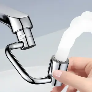 Rotatable Faucet Aerator Extension for Effortless, All-Angle Control, Adjustable Kitchen Bathroom Sink Faucets Sprayer Attachment with 2 Mode Splash