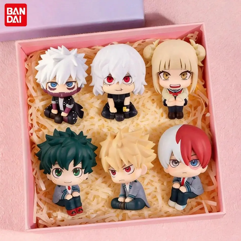 My Hero Academia (MHA) Bandai PVC Figure Set - Tomura Shigaraki, Izuku Midoriya, Katsuki Bakugo Cute Chibi Manual Painted Anime Character Statue, Display Piece, Collectible Toy Model Ornament, Color May Vary, Loose/Tight Joints Ok