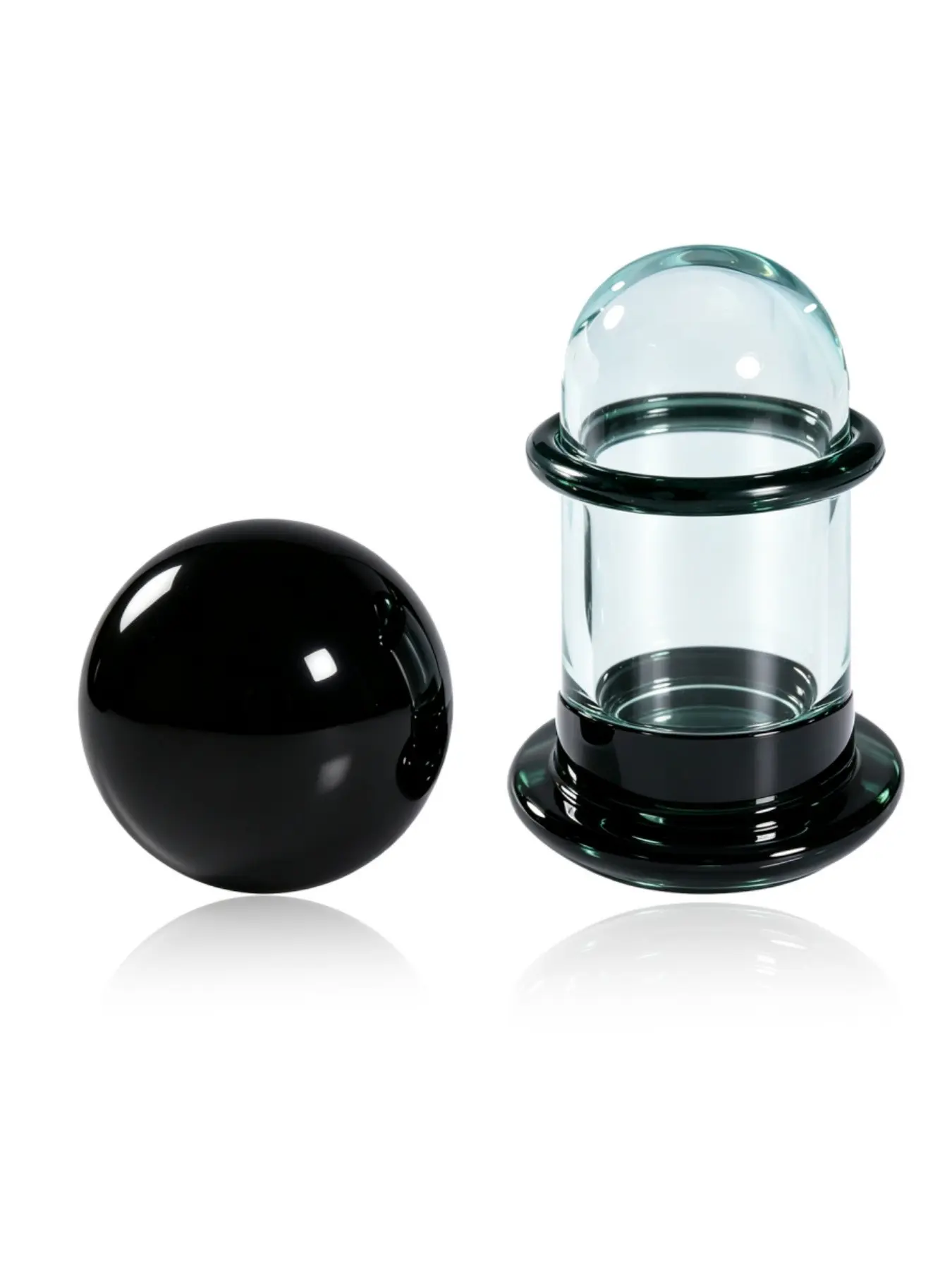vanku 2pcs Unique 0.5mm Increments 14g-00g Comfy Pain-Free Single Flare black Glass Dead Stretching Plugs, Hypoallergenic Body Piercing Tapers, Body Piercing Jewelry