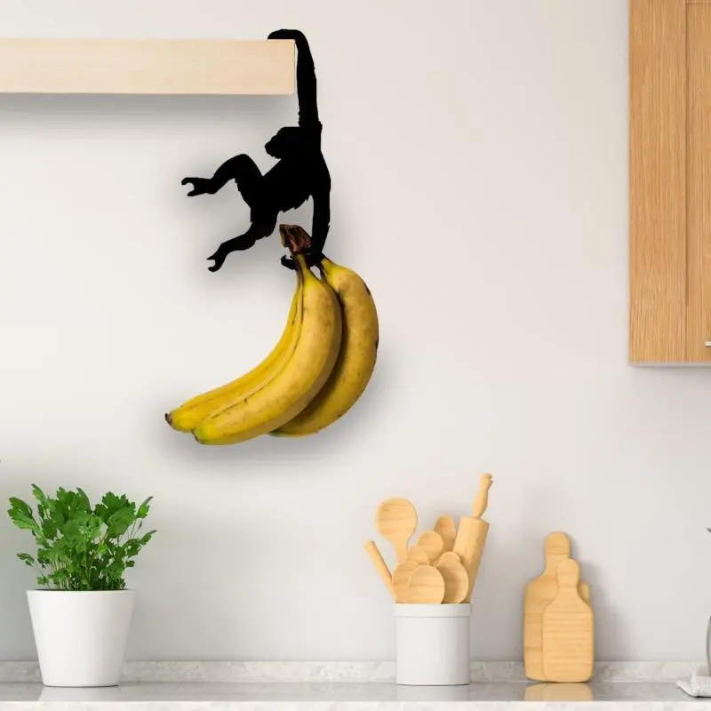 3Pieces Fun Gorilla-Shaped Hooks, Creative Furniture Kitchen Door Decoration, Hat Storage Hooks, 3D Printed Toy Craft Pendants