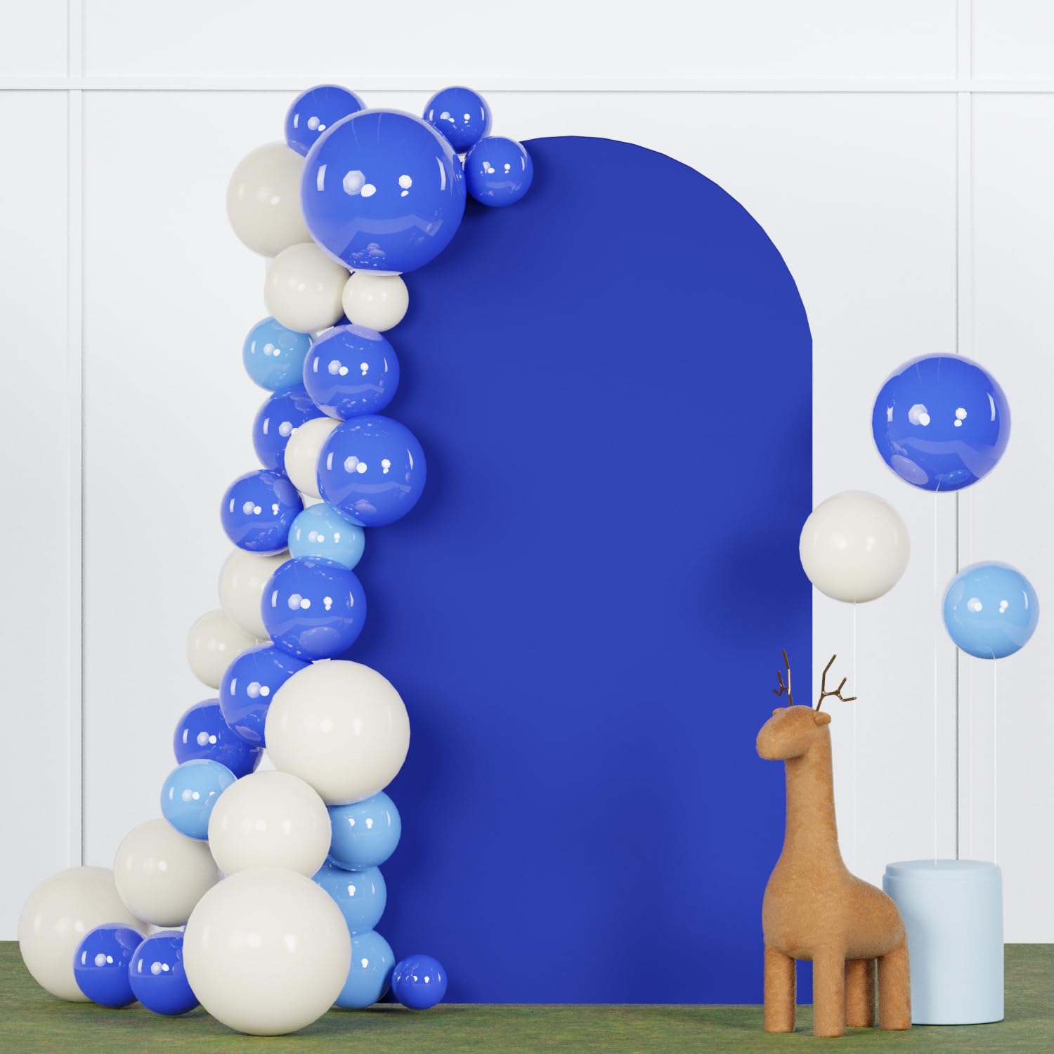 Arch Backdrop Cover, Double-sided Wedding Arch Cover, Spandex Fitting Round Top Backdrop Cover, Party Decoration Supplies for Birthday Party Wedding Decoration, Party Decorations Banners, Wedding Arched Backdrop (Arch Support Not Included)