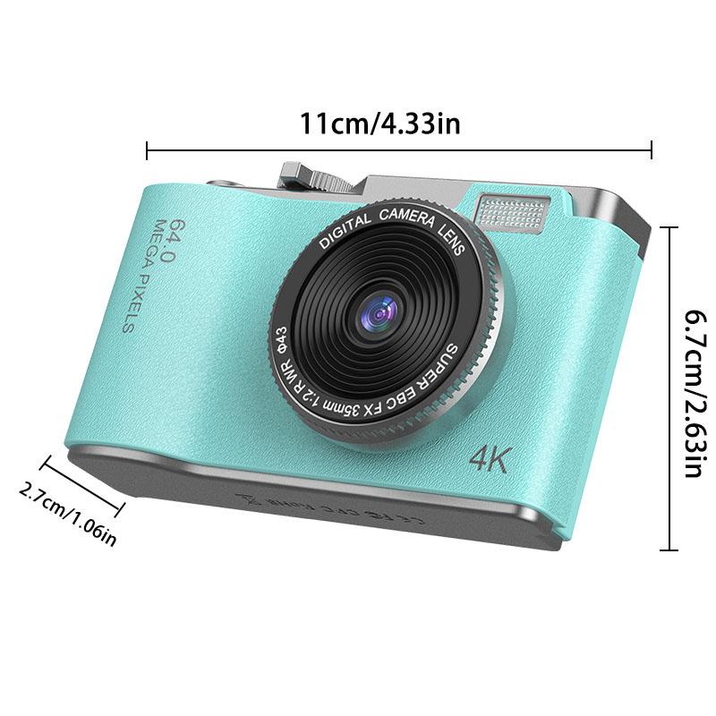 NINEKAYAA Digital Retro CCD Camera, 4K High-definition Dual Camera Entry-level Small Travel Card Machine, Portable Selfie Camera