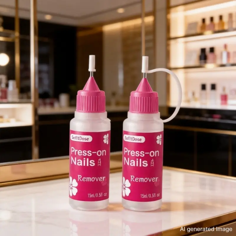 Mild Fake Nail Remover Solution, Fake Nails Debonder, Gentle on Skin & Nails, Moisturizing Care Press On Nail Dissolver for Nail Salon & Home Use