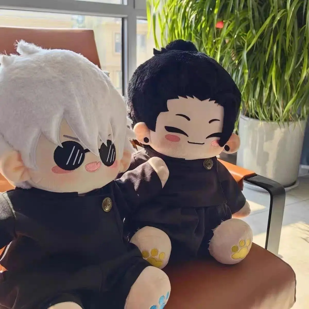 40cm Jujutsu Kaisen Plush Doll Toy - Satoru Gojo, Geto Suguru Cosplay Stuffed Pillow, Cute Soft Birthday Gift for Anime Fans
